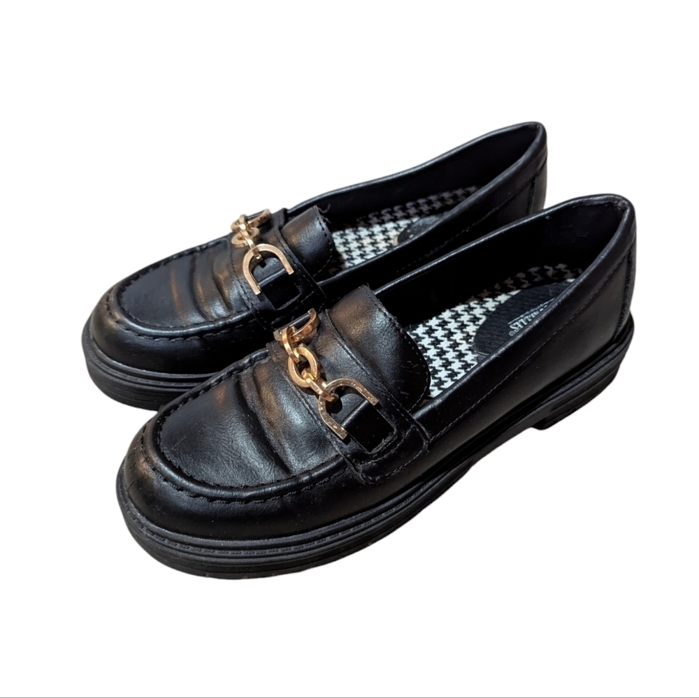 Y2K Chunky Seychelles Lugsole Loafers Chain Size 6.5 Black Grunge